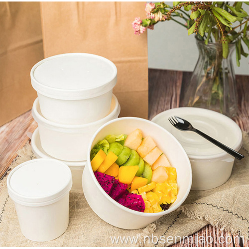 White Paper Soup Bowl Take Away Salad Bowl